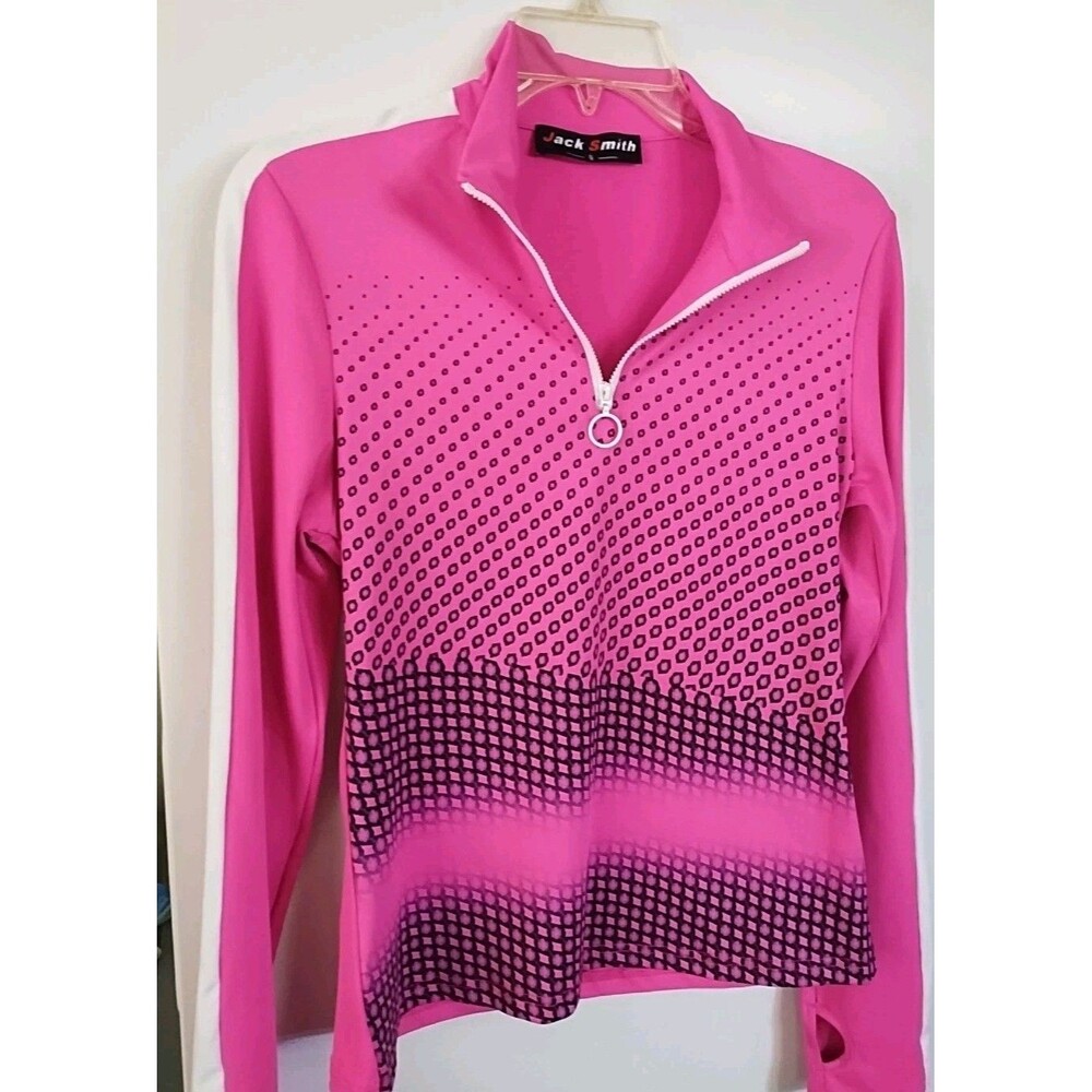 Jack Smith Small Athletic Pink Pullover Yoga Top Soft Thumb Holes Clearance 💲
